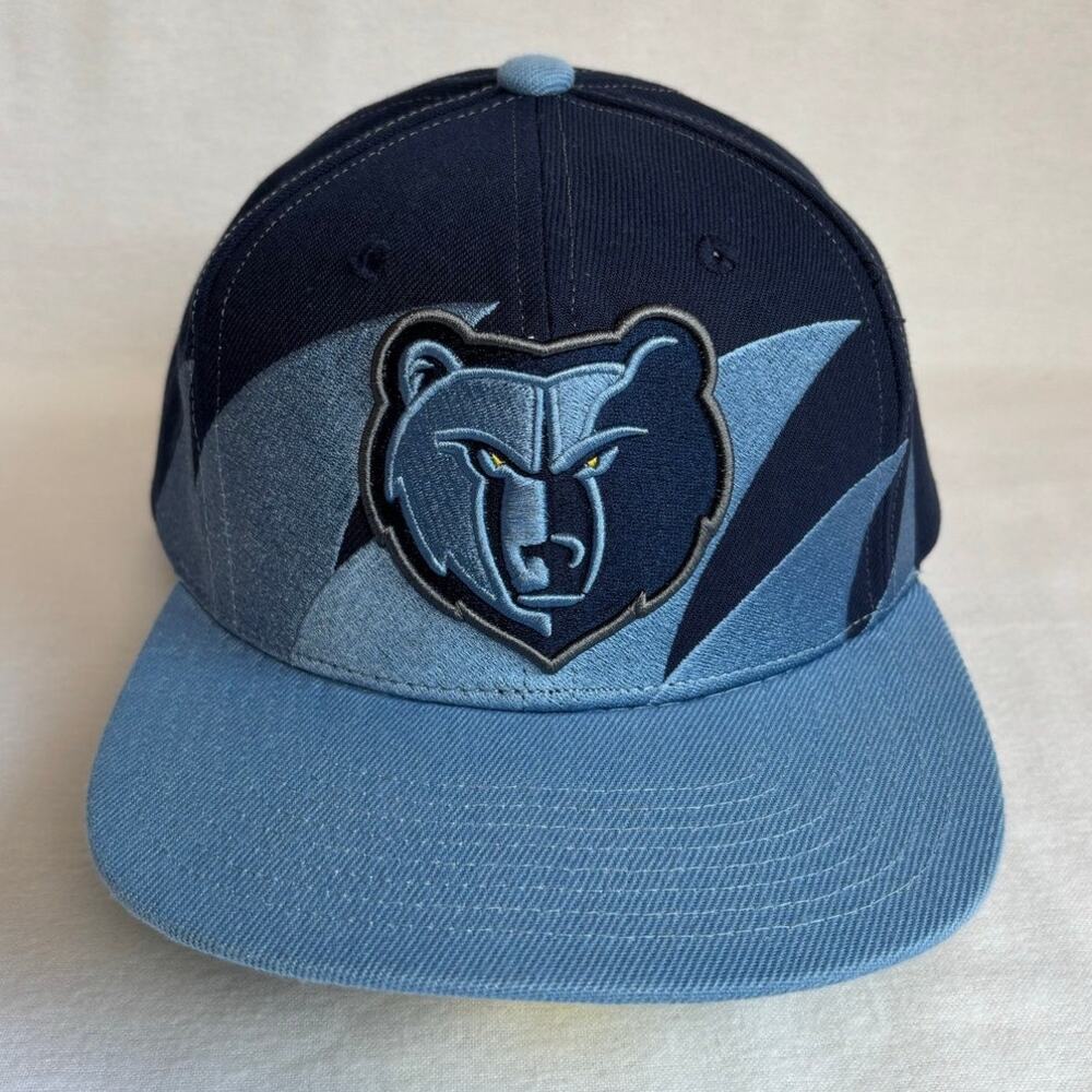 RARE 90s style‎ Sharktooth Memphis Grizzlies Mitchell & Ness snapback hat blue